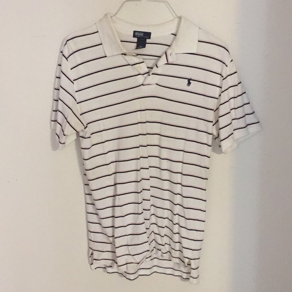 White stripped Polo shirt